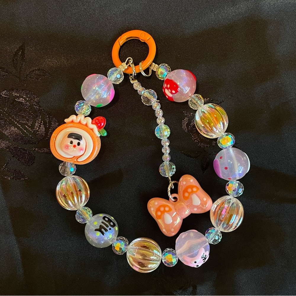 Adorable shining handmade beads keychains,Bag Charm, Phone Charm, Christmas Gift
